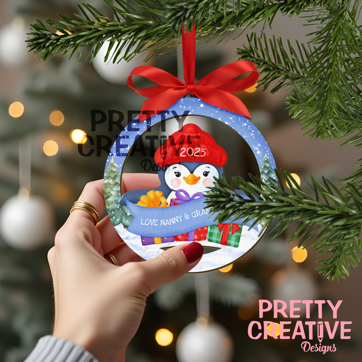 AFFINITY Penguin Family Ornament Set