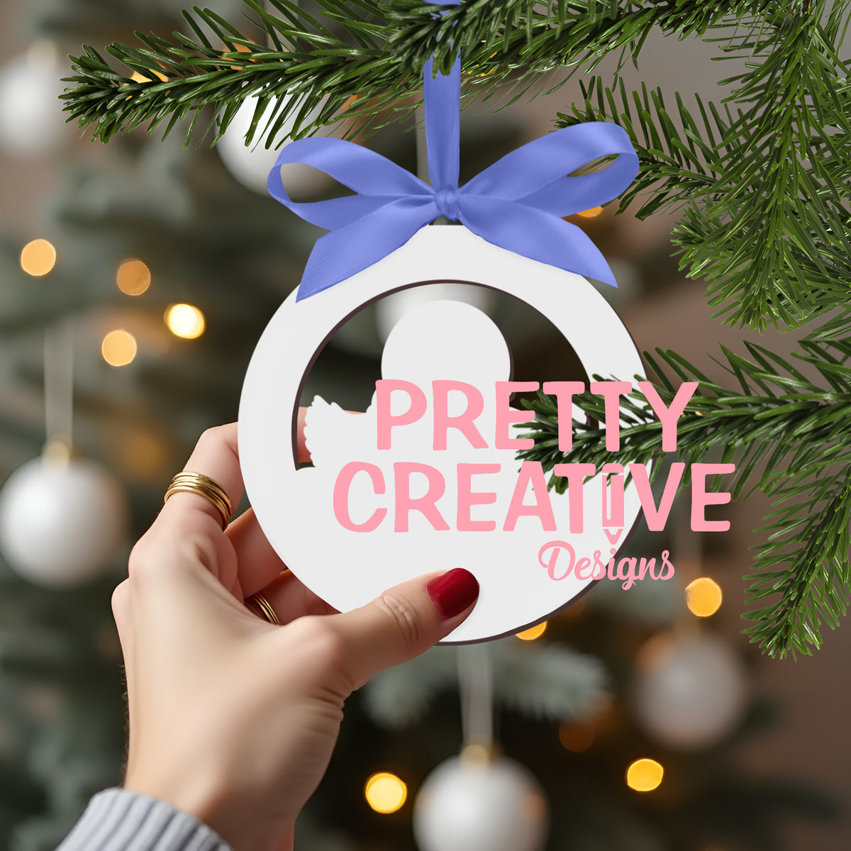 PHOTOSHOP Baby Angel Ornament Mockup