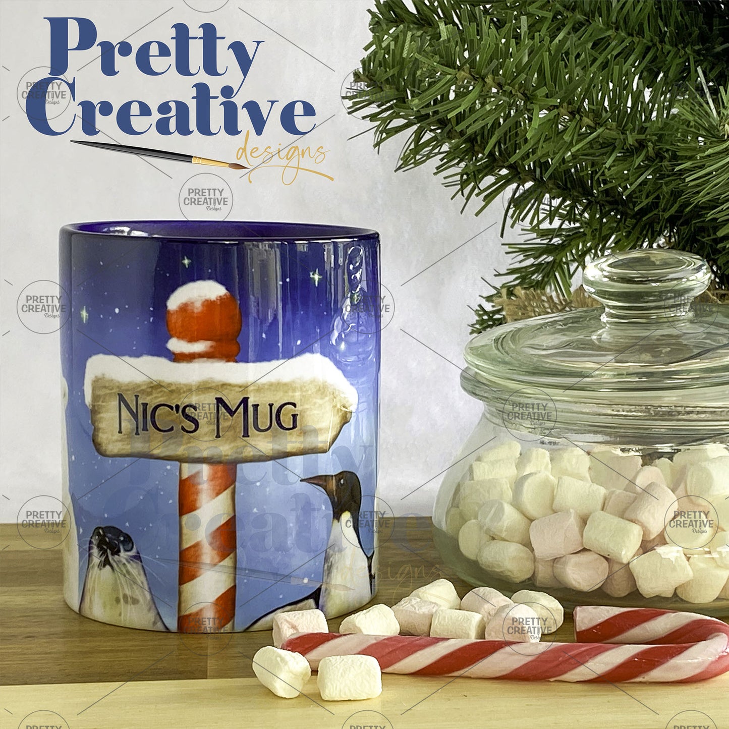 Arctic Antics Cocoa Mug and Coaster