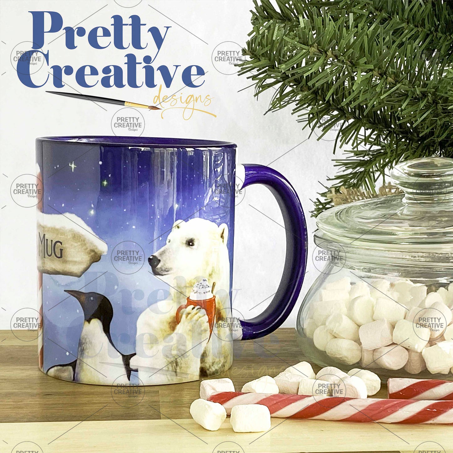 Arctic Antics Cocoa Mug and Coaster