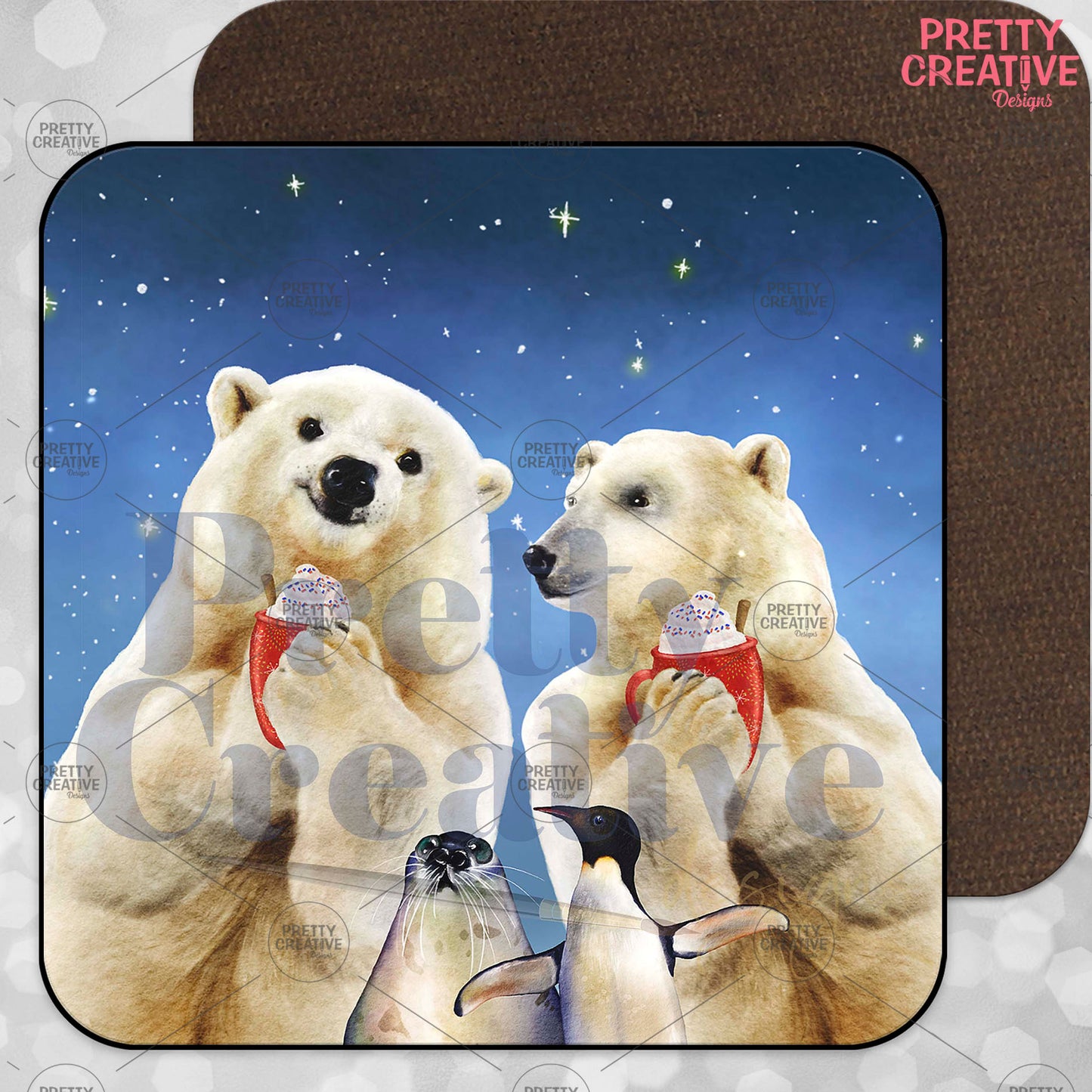 Arctic Antics Cocoa Mug and Coaster