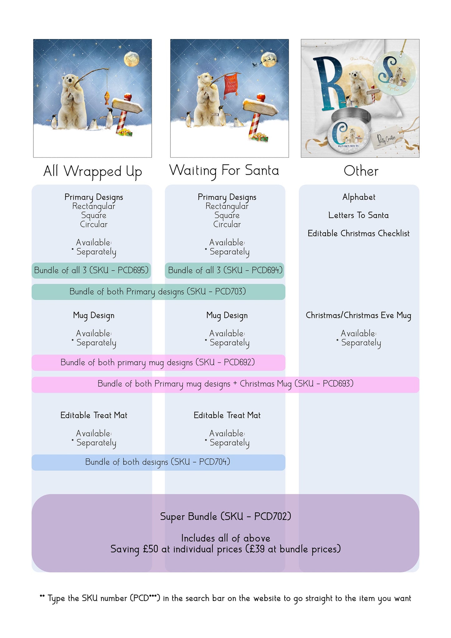Arctic Antics BUNDLE All Wrapped Up REC/SQU/RND