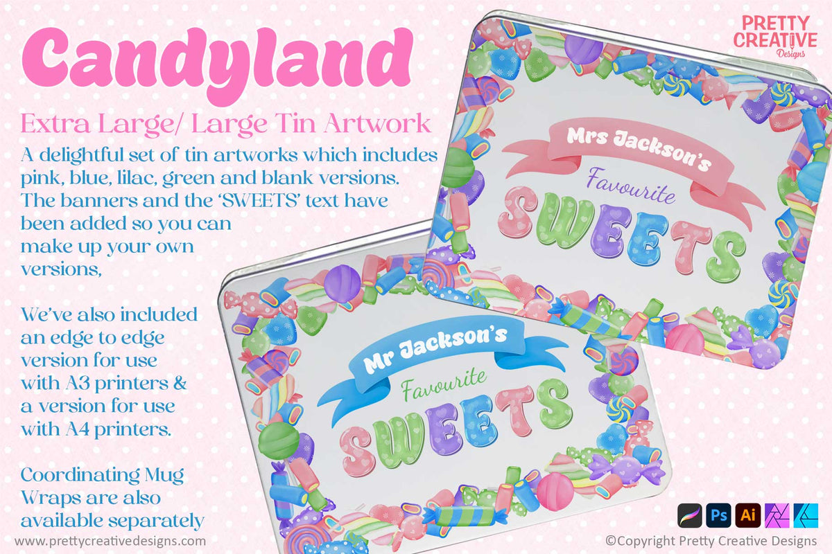Candyland Large and Extra Large Tin Artworks