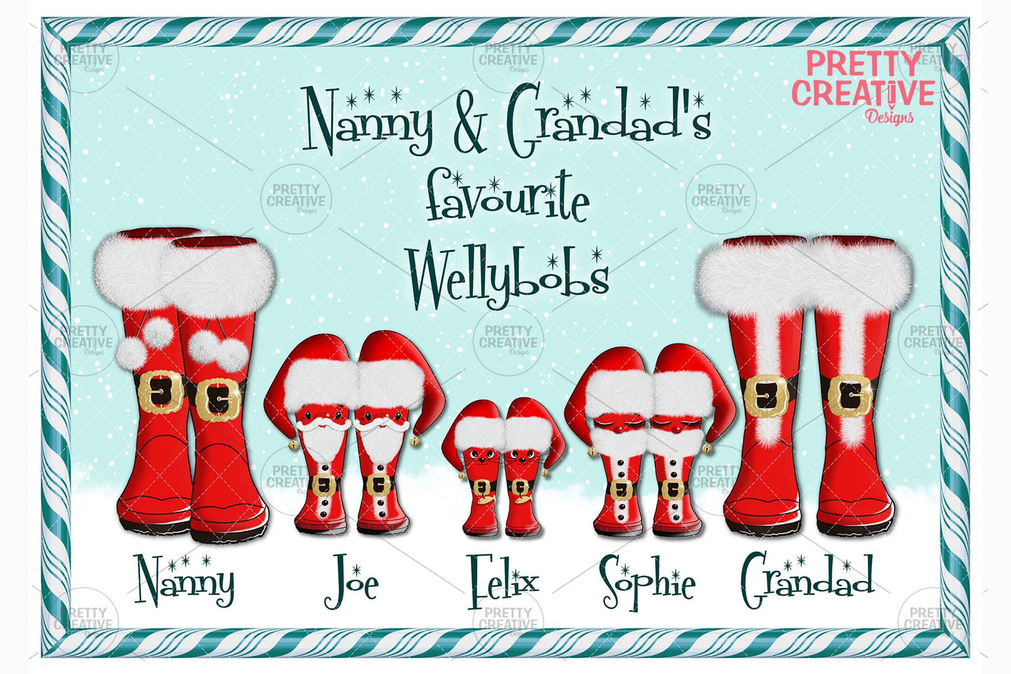 Christmas & Winter Snowboots Clipart Bundle