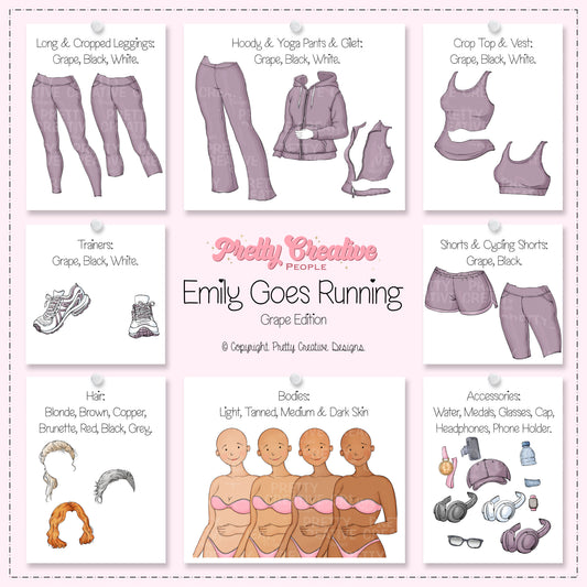 Emily (Adult) Goes Running - Grape Version