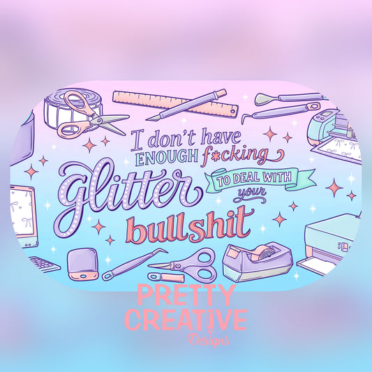 Not Enough Glitter Editable Mug Wrap