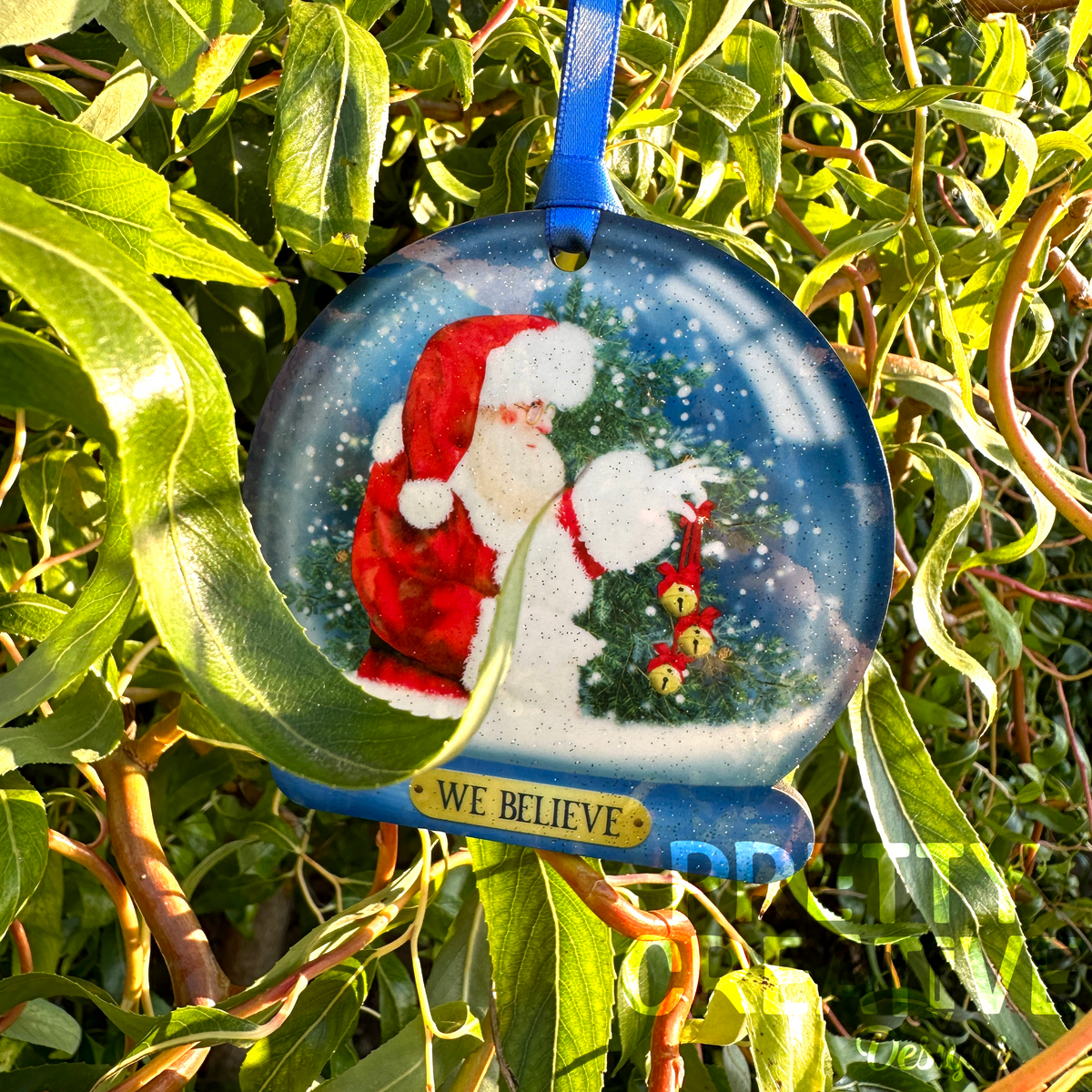 We Believe Snowglobe Bauble Artwork