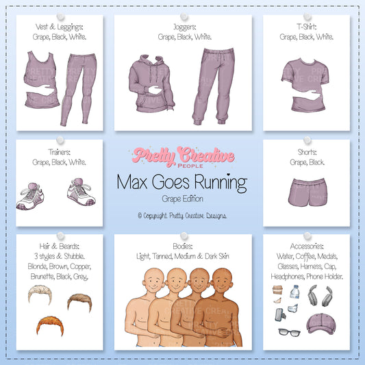 Max (Adult) Goes Running - Grape Version