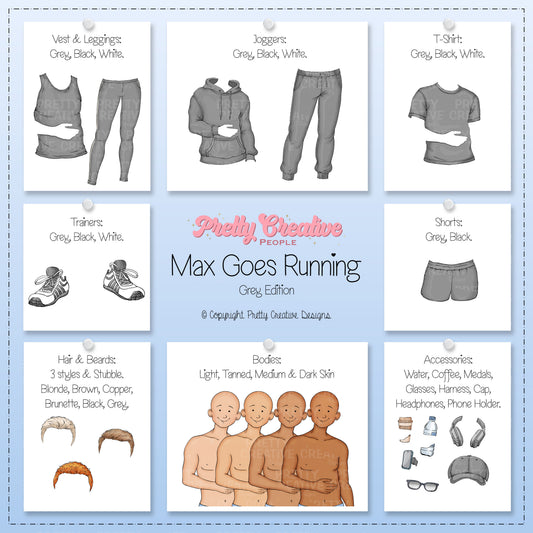Max (Adult) Goes Running - Grey Version