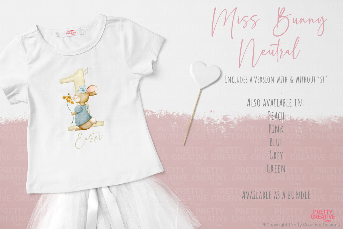 Miss Bunny First Easter ~ Neutral