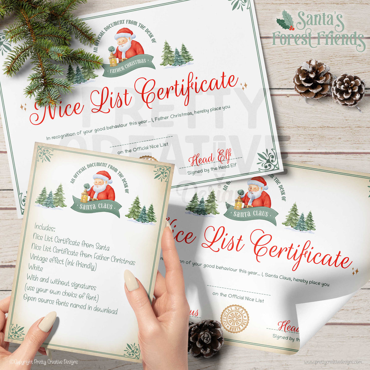 Santa's Forest Friends Letter & Certificate Pack