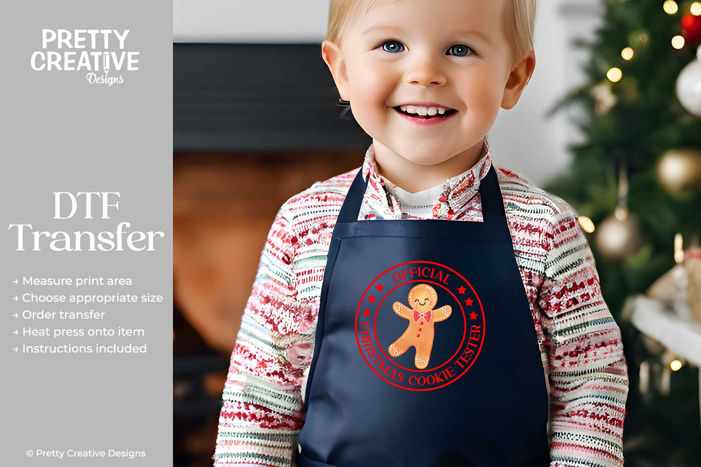 Official Christmas Cookie Tester DTF Transfer - Boy Red Text
