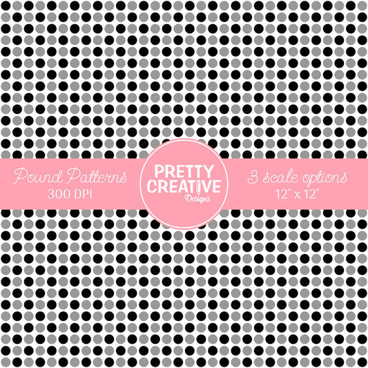 Seamless Pound Pattern 19 (Large, Medium & Small Scale)