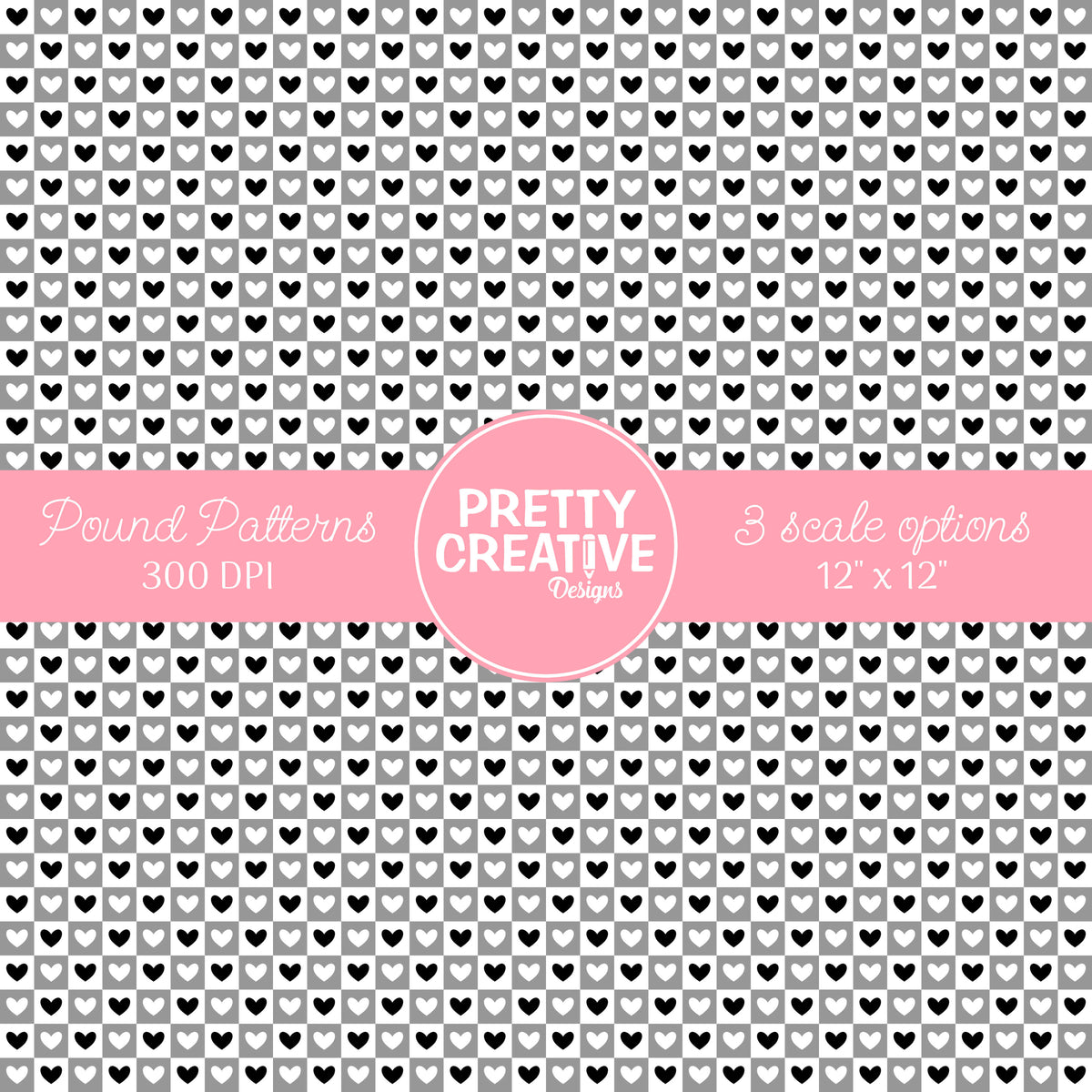 Seamless Pound Pattern 21 (Large, Medium & Small Scale)