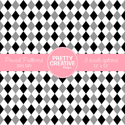 Seamless Pound Pattern 22 (Large, Medium & Small Scale)