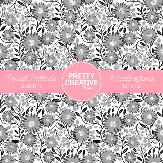 Seamless Pound Pattern 25 (Large, Medium & Small Scale)