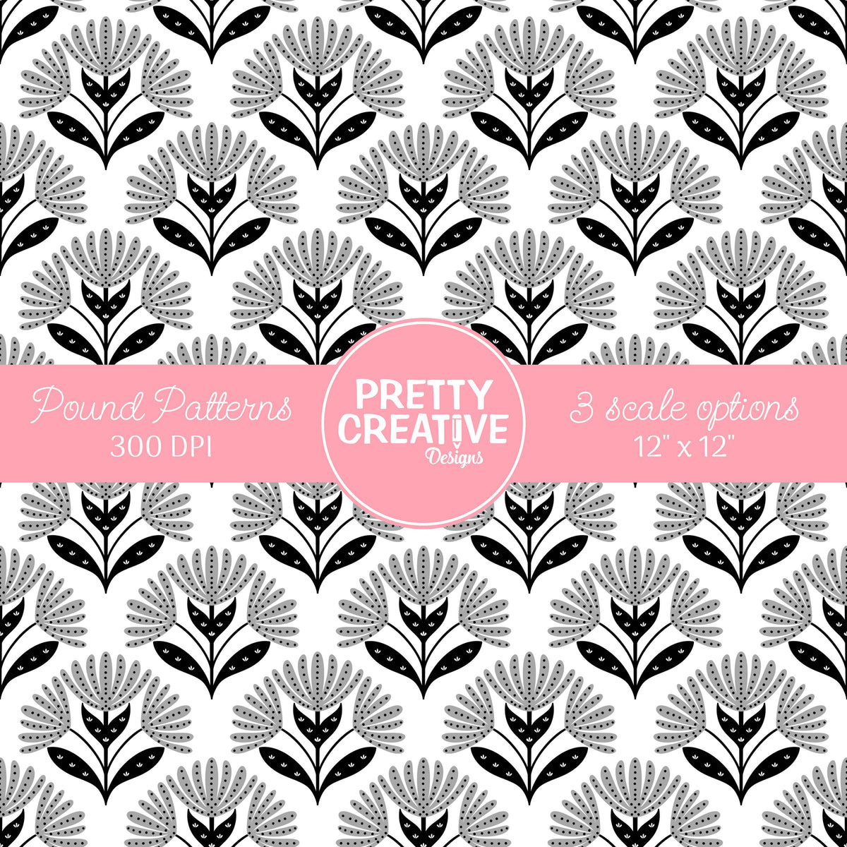 Seamless Pound Pattern 28 (Large, Medium & Small Scale)