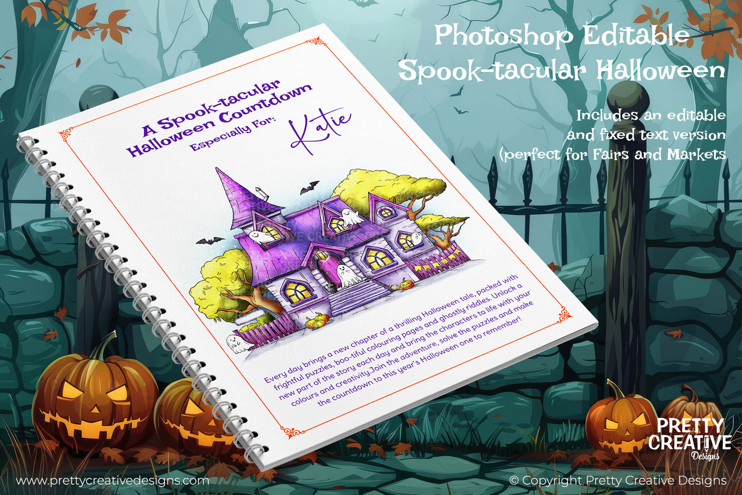 PHOTOSHOP Spooktacular Halloween Countdown - Editable and Fixed