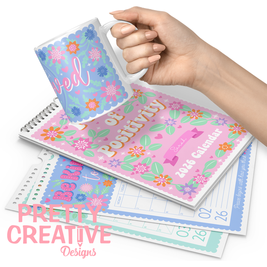 Petals of Positivity Calendar & Mug Wraps 2026 & 2027