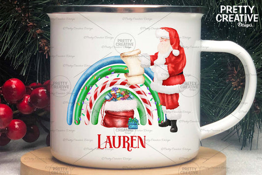 Nostalgic Christmas Rainbow Santa