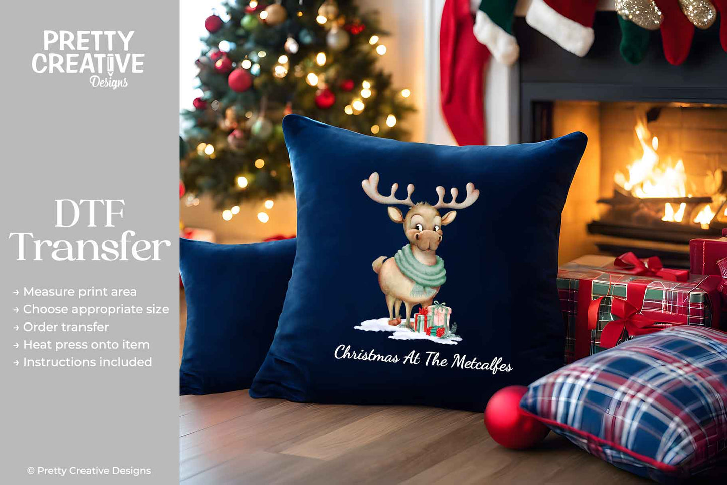 Reindeer DTF Transfer - Personalise Me!