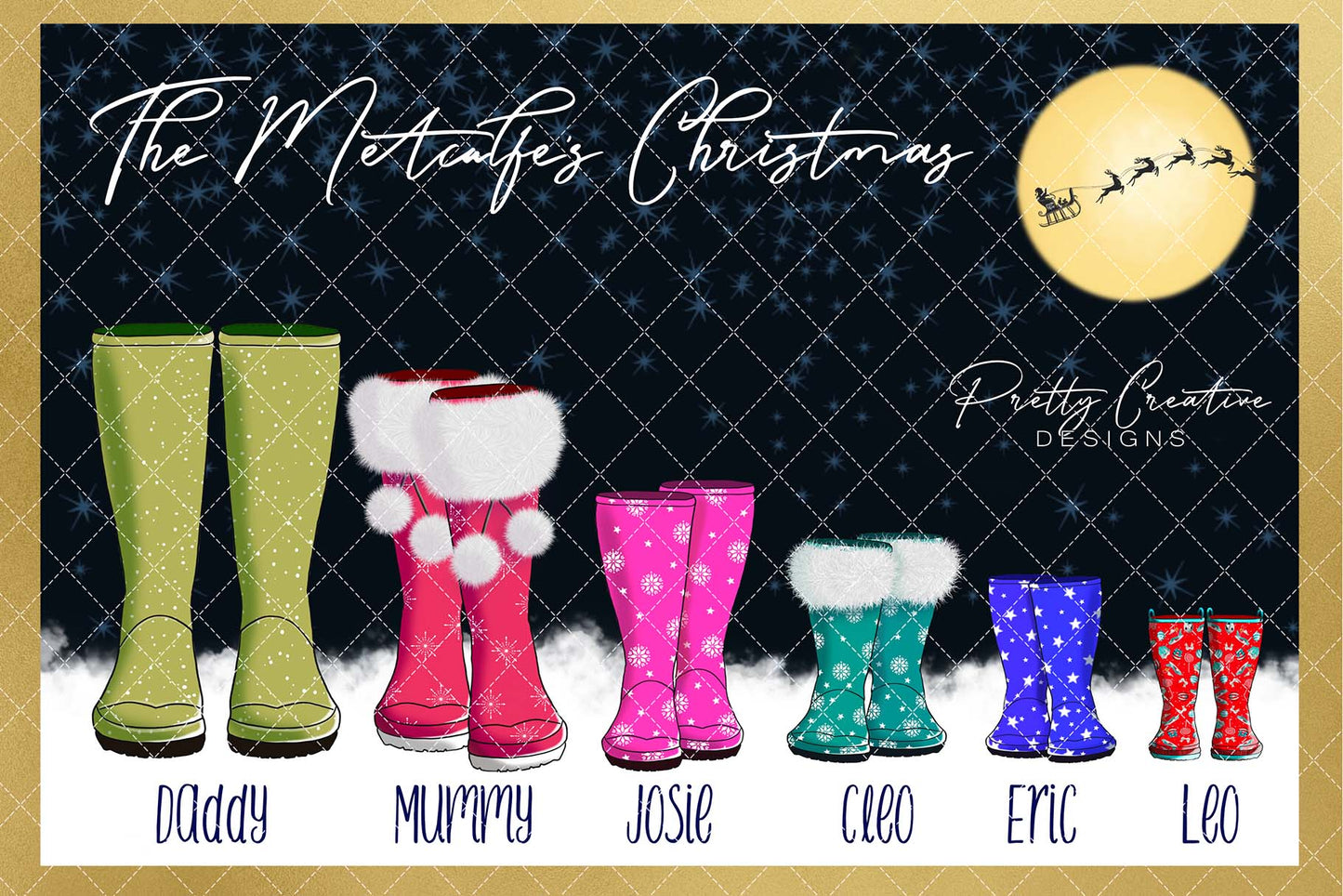 Christmas & Winter Snowboots Clipart Bundle
