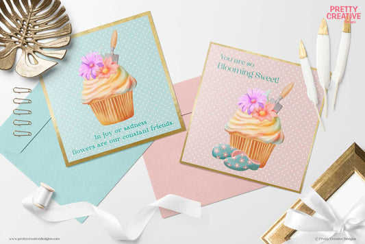Sweet Florals Cupcake