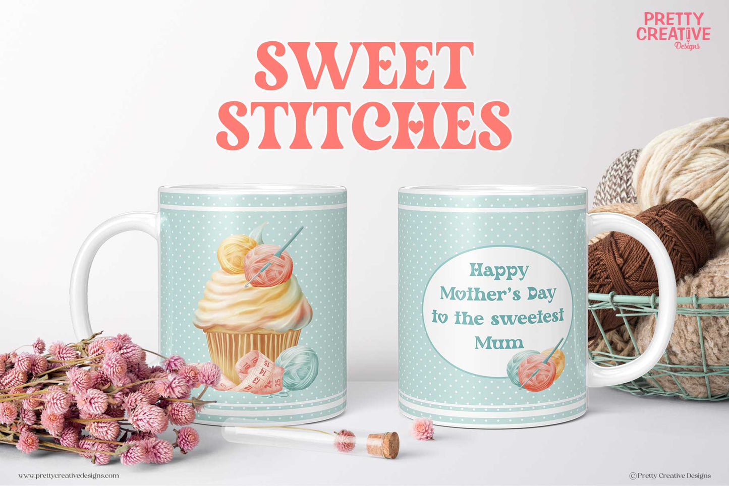 Sweet Stitches Cupcake Mug Wraps - Crochet Version