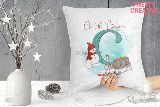 Teal & Red Jolly Snowman Alphabet Bundle