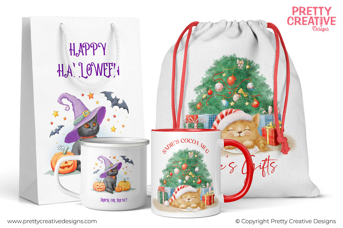 Quirky Cats 2026/2027/2028 Calendar and Standalone Illustrations BUNDLE