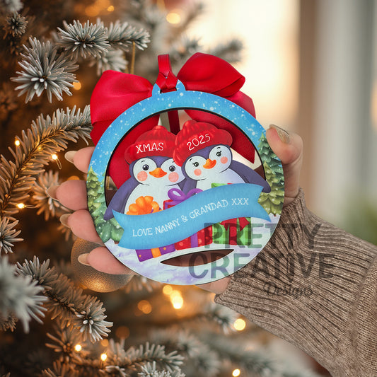 PHOTOSHOP Penguin Family Ornament Set
