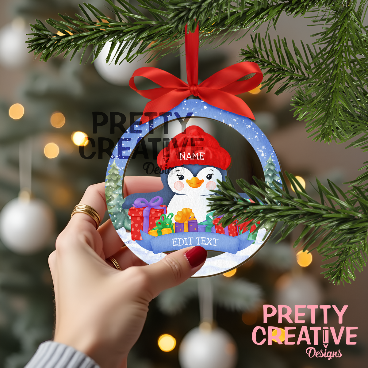 AFFINITY Penguin Family Ornament Set