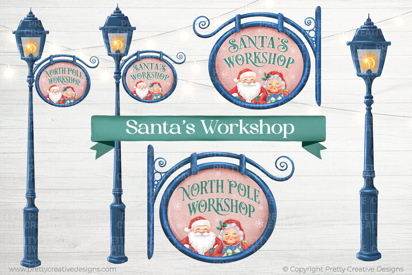 Santa's Workshop Clip Art Set