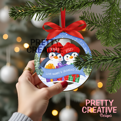AFFINITY Penguin Family Ornament Set