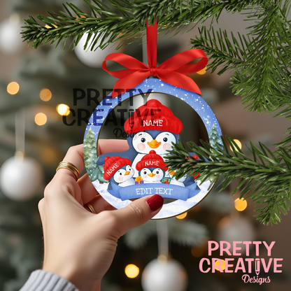 AFFINITY Penguin Family Ornament Set