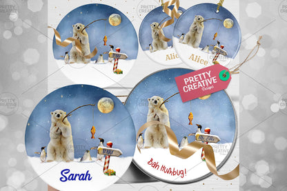 Arctic Antics All Wrapped Up Round Design