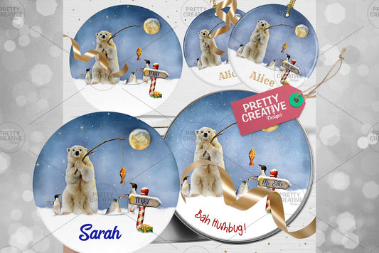 Arctic Antics All Wrapped Up Round Design