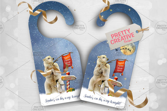 Arctic Antics Door Hanger Waiting For Santa