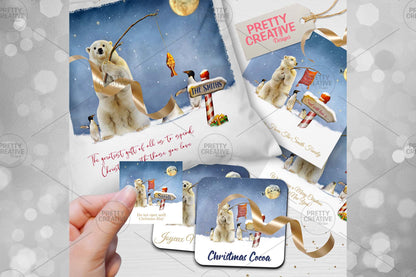 Arctic Antics Waiting For Santa Square Design