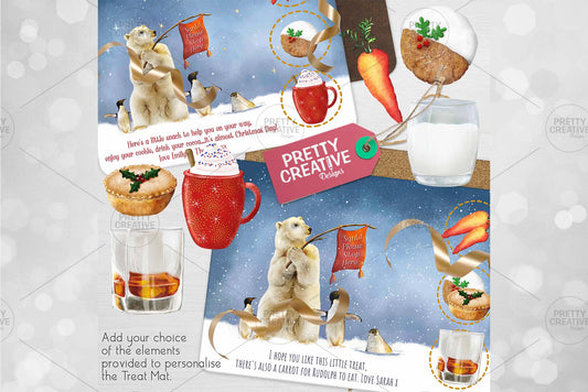 Arctic Antics Treat Mat Waiting For Santa