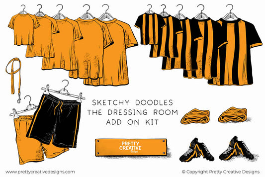 Sketchy Doodles CLIP ART Dressing Room -  Add On