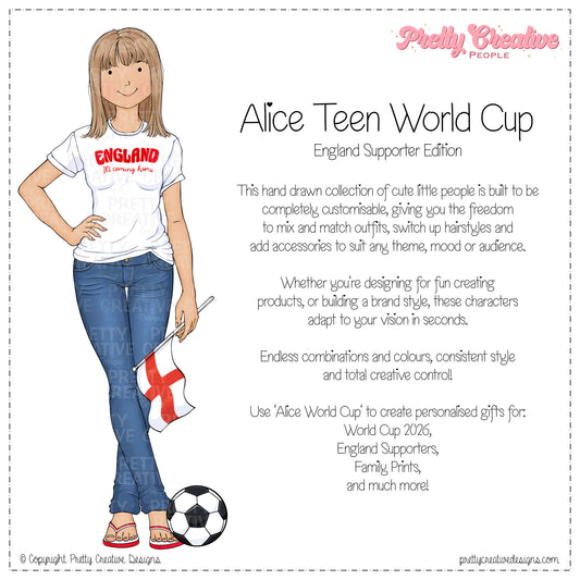Alice (Teen) World Cup England Supporter