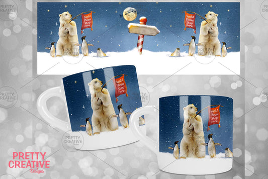Arctic Antics Waiting For Santa 6oz Polymer Mug