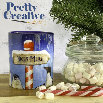 Arctic Antics Cocoa Mug and Coaster