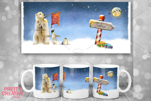 Arctic Antics Waiting For Santa Mug Set