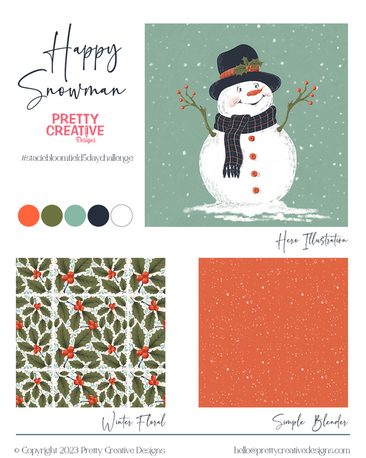 November Freebie - Happy Snowman