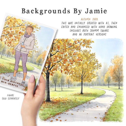 Backgrounds by Jamie - Park Autumn Background