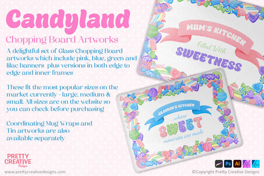 Candyland Chopping Board Artworks - Large, Medium and Small