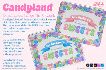 Candyland Large and Extra Large Tin Artworks