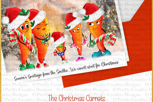 Christmas Carrot Family Clipart